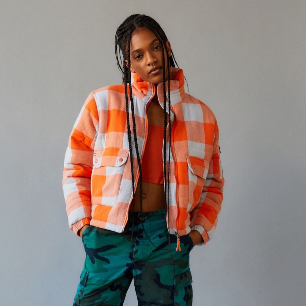 BDG Flannel Puffer Jacket